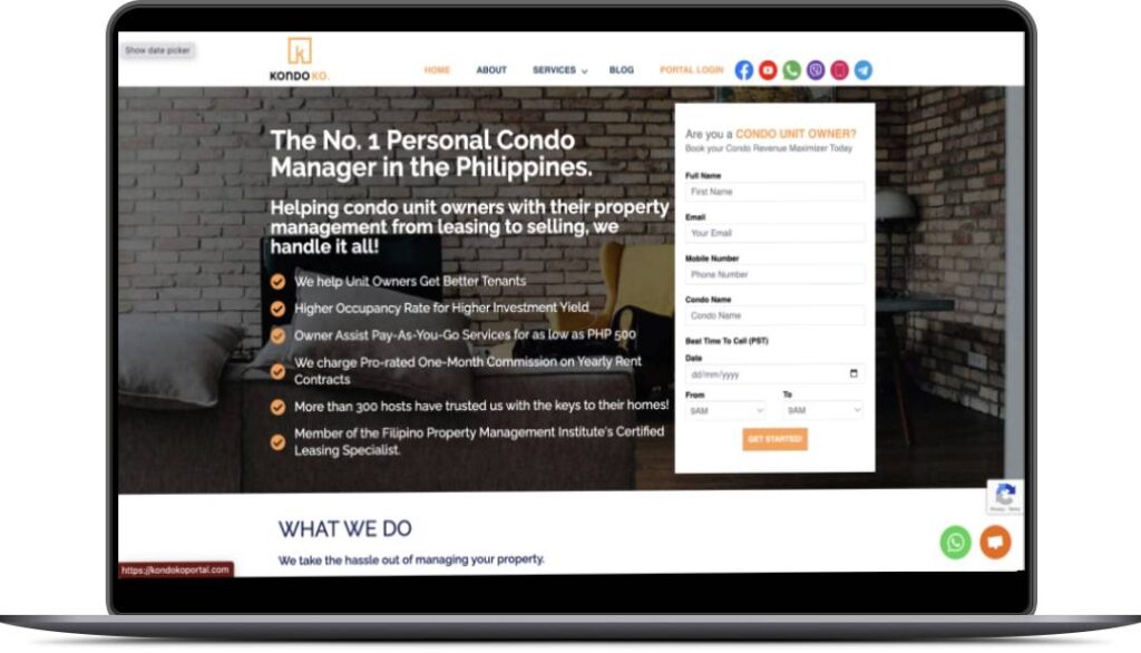 Kondoko property management website